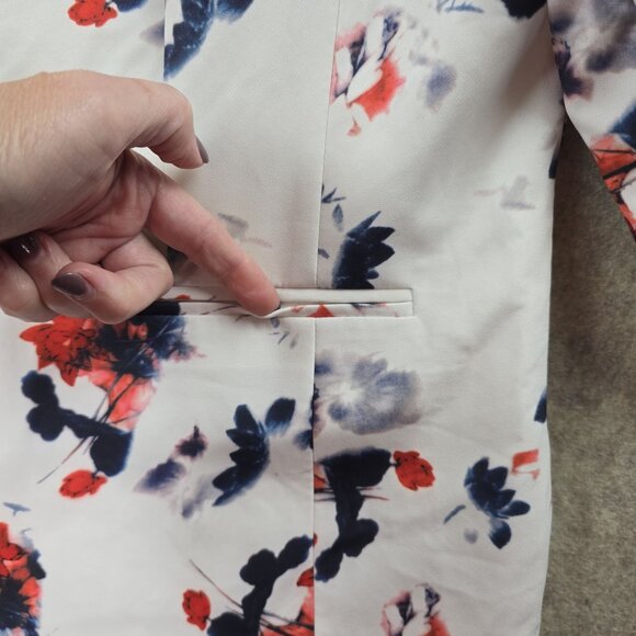 Beninos Womens Floral Print Blazer Jacket XL Polyester Blend - Picture 3 of 8
